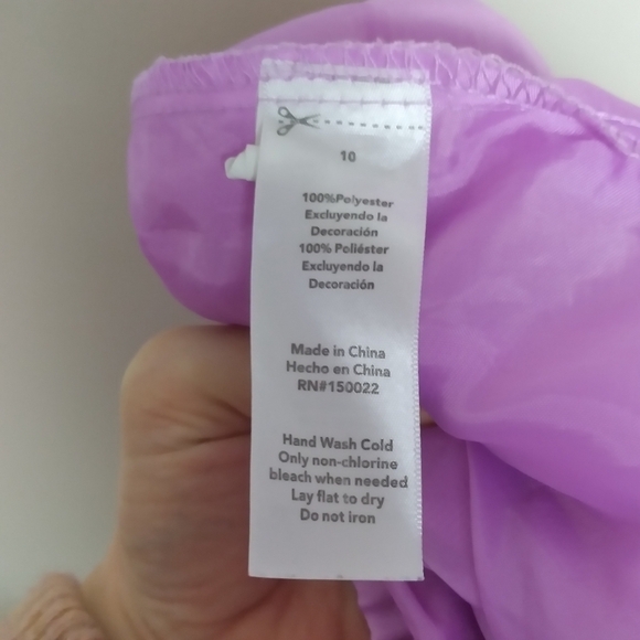 Disney Tutu Couture Girls Purple Elsa Frozen Satin and Tulle Skirt Size 10 - Picture 7 of 7